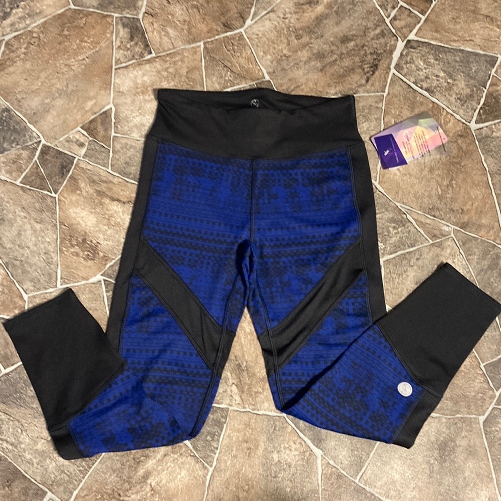NWT Threads 4 Thought Blue & Black Sz XS Leggings